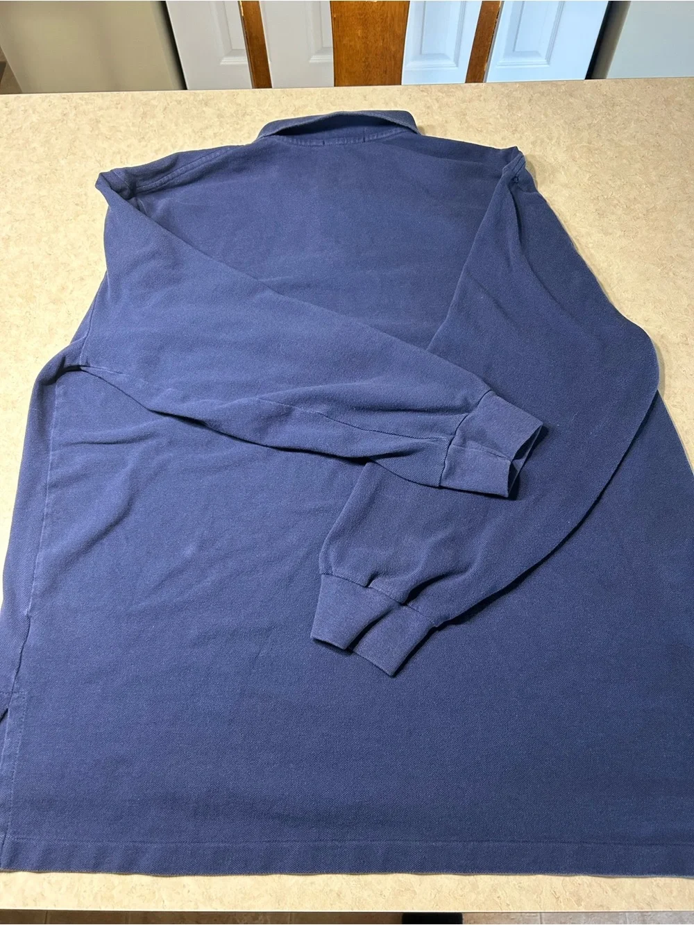 Polo Ralph Lauren Navy Long Sleeve Polo Shirt Men’s XXL Cotton EUC Clean!